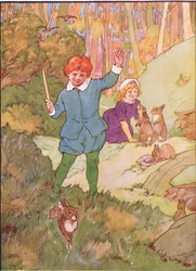Diese hübschen Kinder mit vertrauensvollen Herzen, wanderten umher, 1930er Jahre